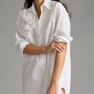 Forever that girl white oversized button up blouse - size XS